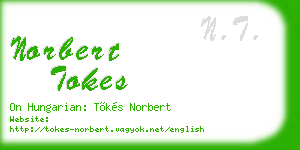 norbert tokes business card